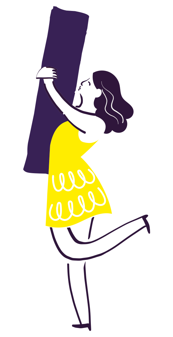 Ilustración BACIO: mujer besando una botella de aceto